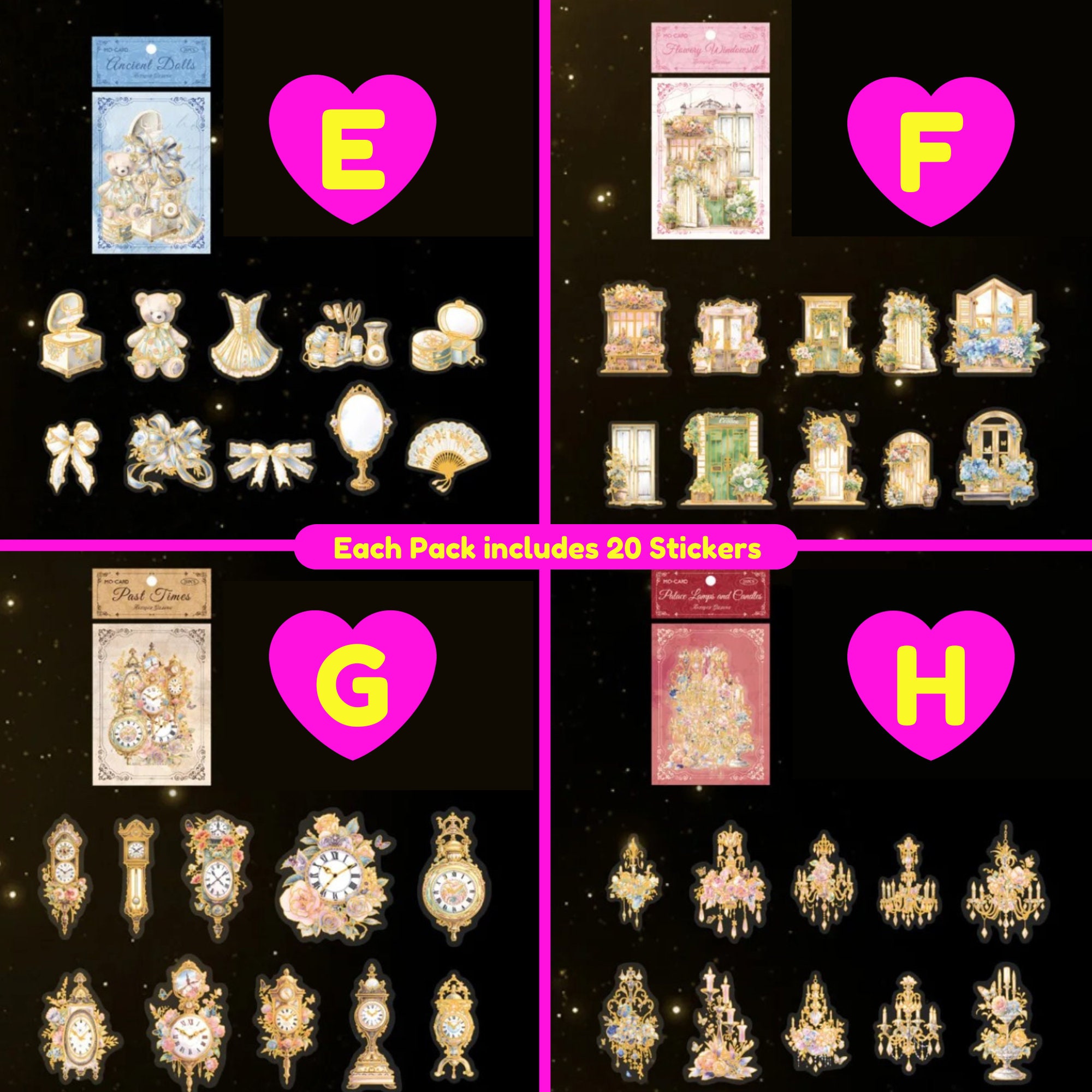 Antiques Store Decorative Stickers, Vintage Stickers, Retro Stickers –  MyKawaiiCrate