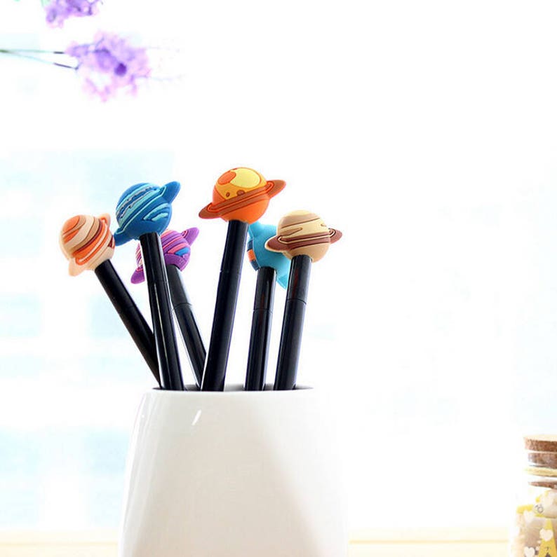2 Pc Fantastic Planet Gel Pens ~ Planets Orbits Pens, Galaxy Sky 2 Pc Fantastic Planet Gel Pens ~ Planets Orbits Pens, Galaxy Sky