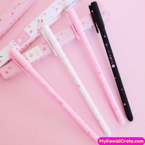 Romantic Japanese Sakura Flower Gel Pen Cute Pen Set, Cherry Blossom Pen, Planner Accessories, Floral Pens, Flower Pens, Japan Stationery image 3