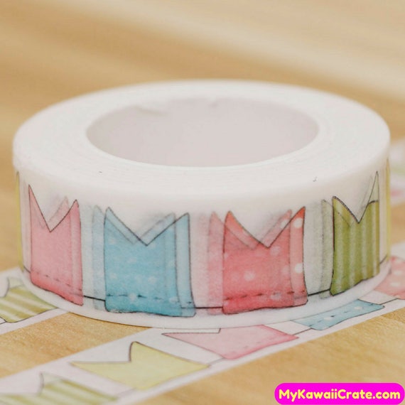 Colorful Watercolor Flags Washi Tape ~ Masking Tape Kawaii Decorative DIY Craft