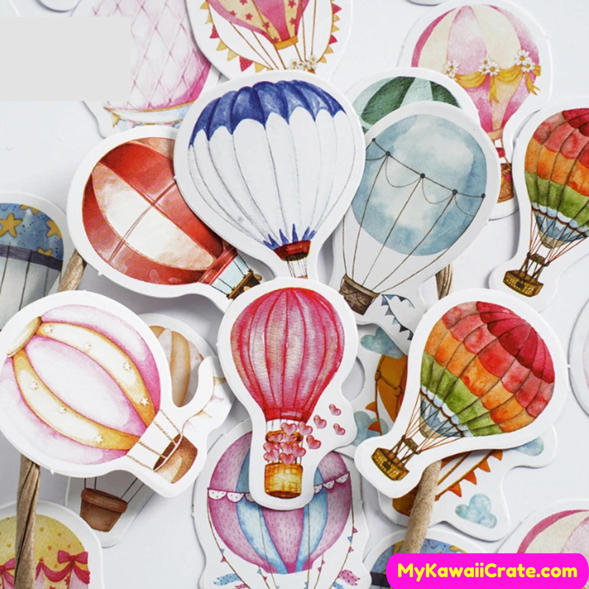Hot Air Balloon Stickers Cute Washi Sticker Set Balloons Travel