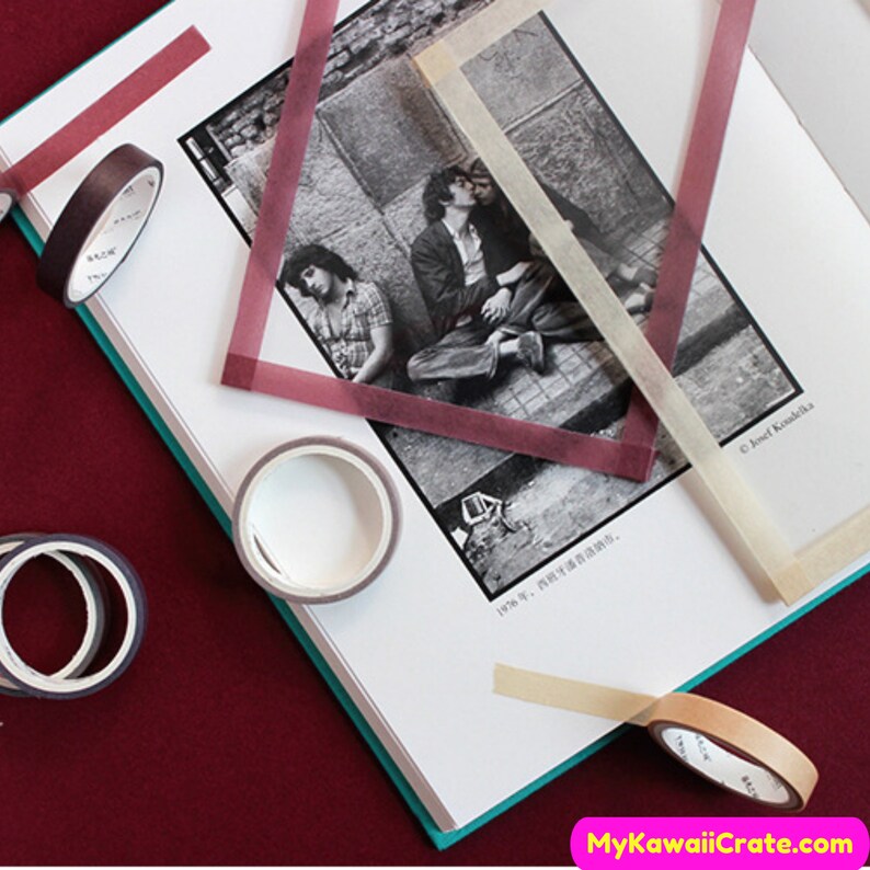 Solid Colors Write On Washi Tape Set 12 Pc Pack Masking Etsy