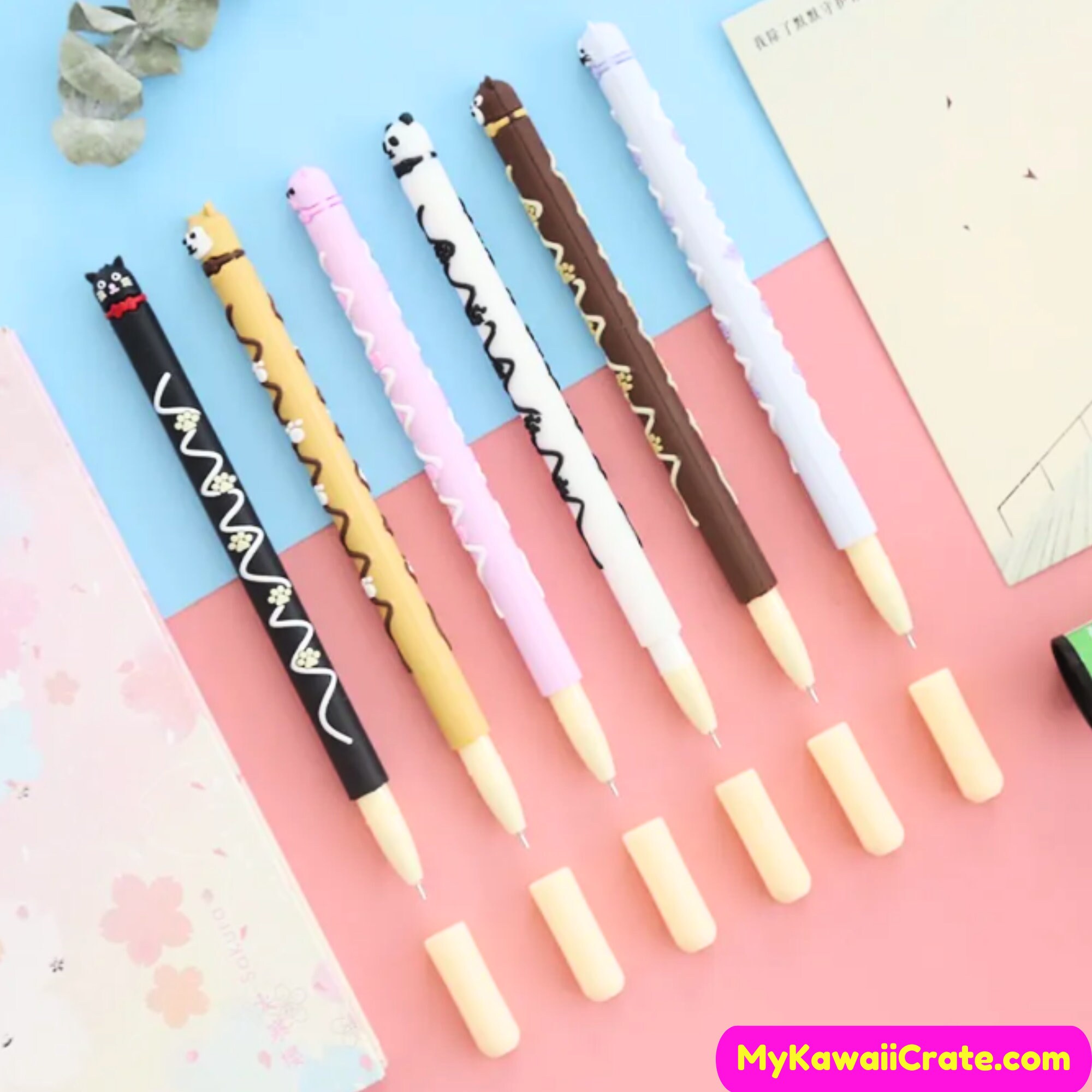 JiWuShe Set of 6 pastel gel pens/ metallic color gel pen set –  ChocoStationery