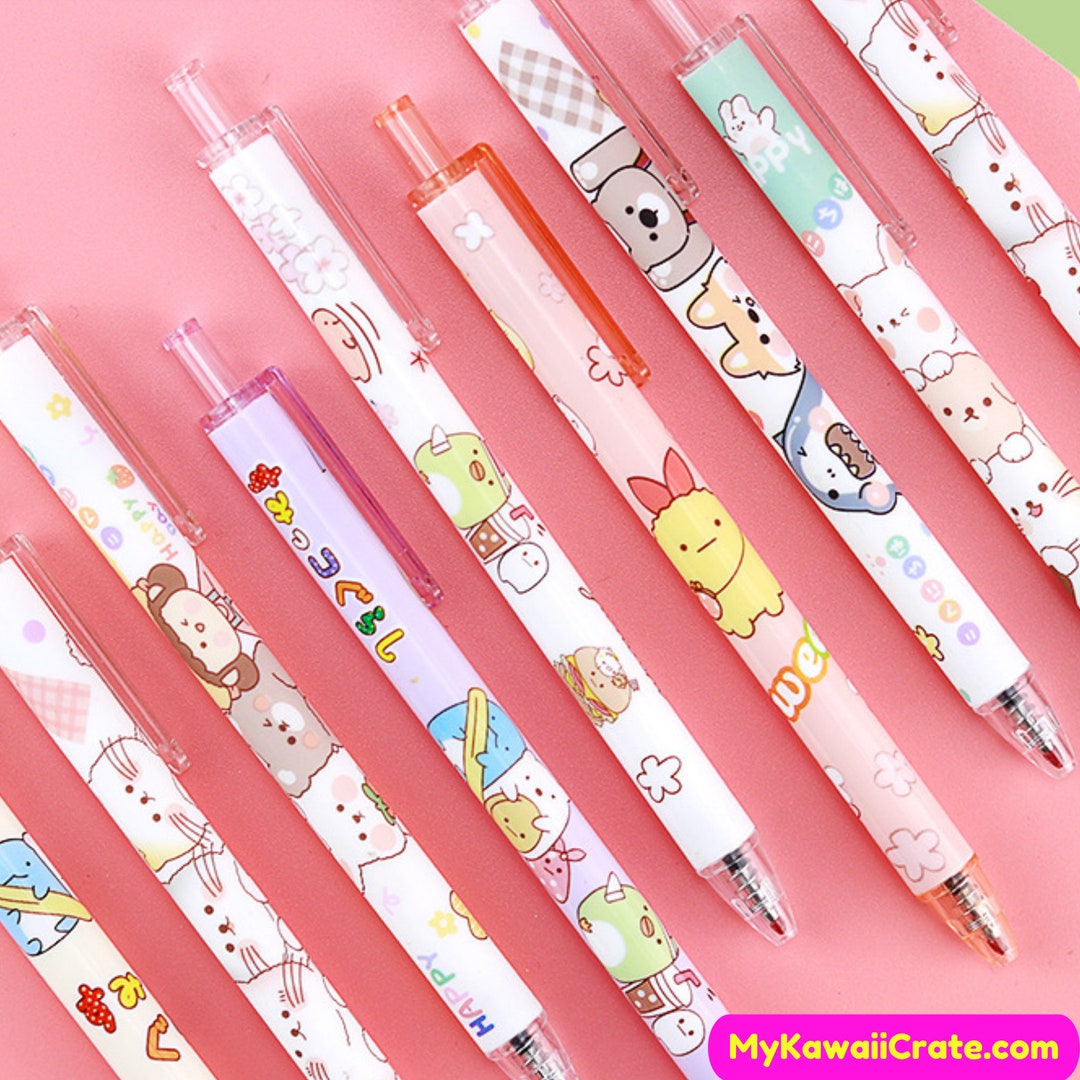 Kawaii Animal Color Gel Pens 10-Pack - Japanese Kawaii Pen Shop - Cutsy  World