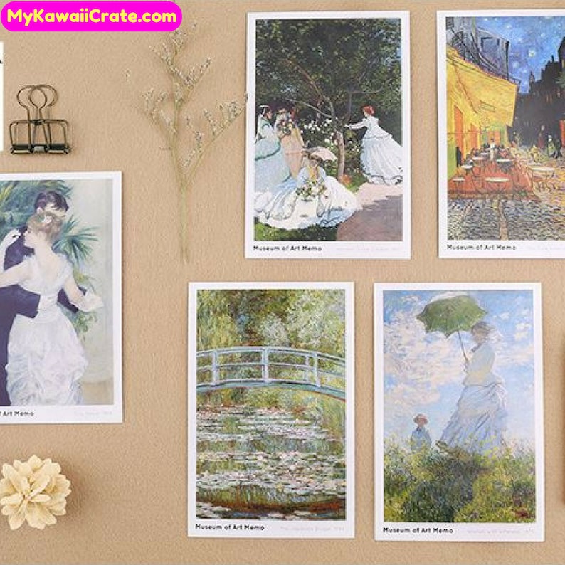 30Pc Pk Creative Art Museum Van Gogh Oil Painting Style Collectible Postcards