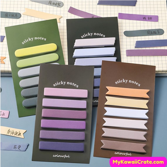 Thin Sticky Tabs/long Index Sticky Notes/reading Highlight Stickers/page  Flags/slim Annotation Tabs/transparent Book Tabs/ Journal Supply 