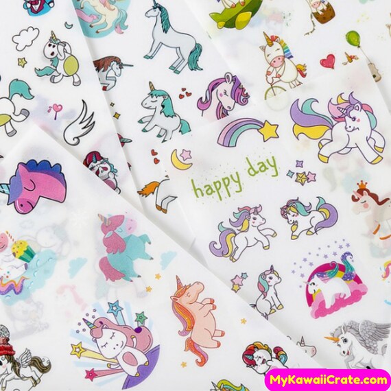 Kawaii Unicorn Butterfly Paper Sticker DIY Scrapbooking Mobile Planner Stickers