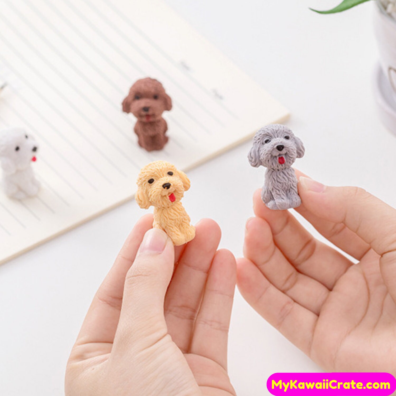 Cute Little Dog Topper Pencil Erasers Cute Kawaii Eraser Etsy
