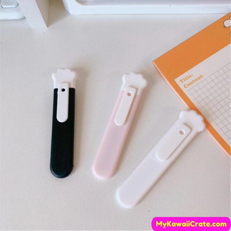 Kawaii Cat Paw Portable Mini Utility Knife Retractable Etsy