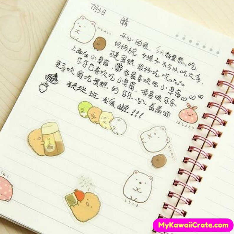 Funny Japanese Cartoon Stickers 50 Pc Pk Kawaii Stickers Etsy