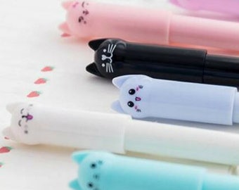 Cute Cat Pens, Kawaii Cat Gel Pen, Novelty Pen, Cat Lover Gift, Animal  Pens, School Supplies -  Denmark