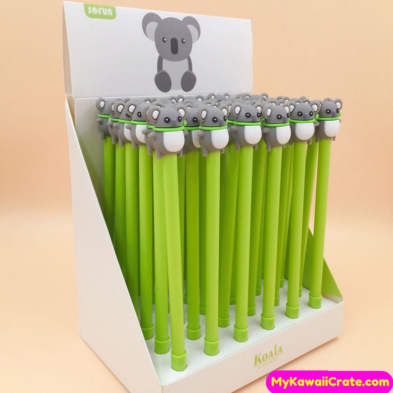 2 Pc Cuddly Koala Gel Pens Koala Bear Pens Baby Koalas Kawaii Pen