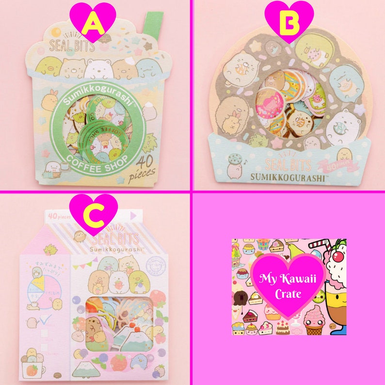 DIY Decorative Junk Journal Planner Fun Stickers Cute Stickers Cute Japanese Cartoon Seal Bits Stickers 40 Pc Pack ~ Kawaii Sticker Set