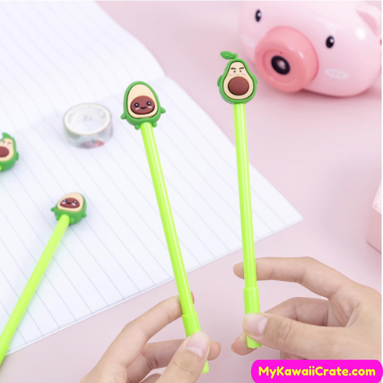 4 Pc Happy Avocado Gel Pens Cute Pens Avocado Pen Bullet Etsy