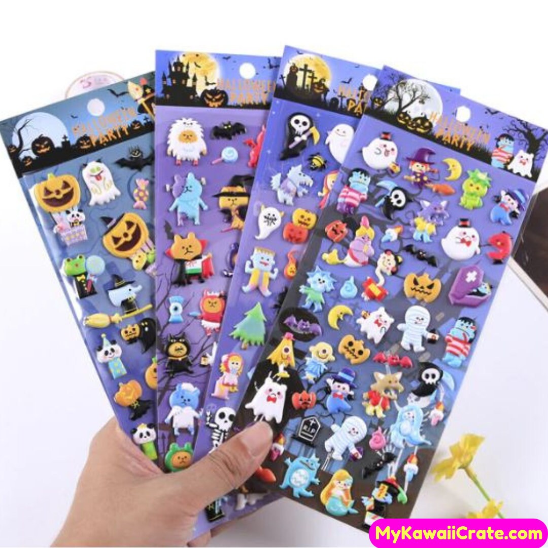 Kids Cartoon Sticker Sheets 3D Puffy Vinyl Bulk Stickers Toys