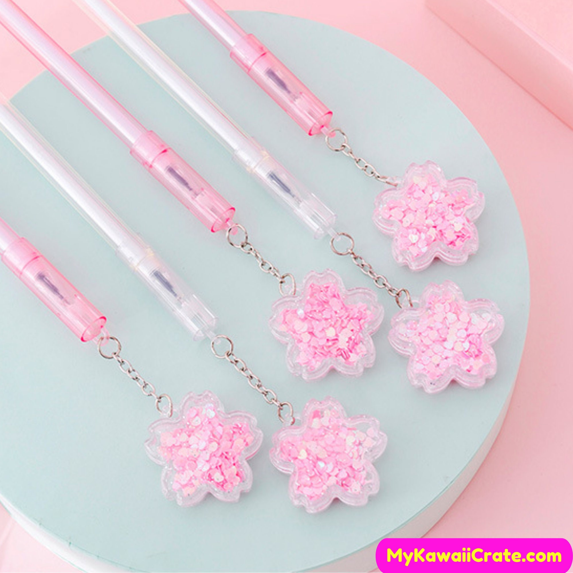Romantic Japanese Sakura Flower Gel Pen Cute Pen Set, Cherry Blossom Pen,  Planner Accessories, Floral Pens, Flower Pens, Japan Stationery 