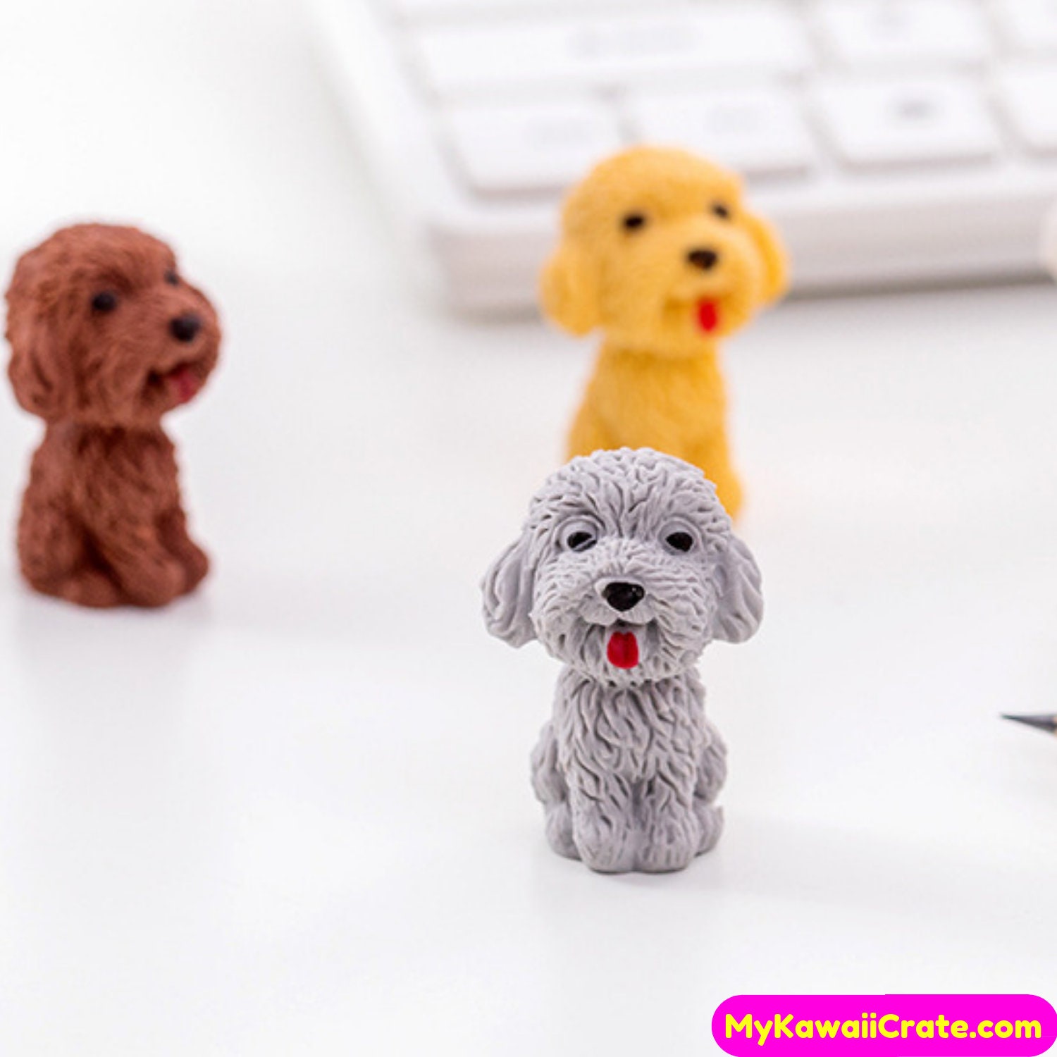 Cute Little Dog Topper Pencil Erasers Cute Kawaii Eraser Etsy