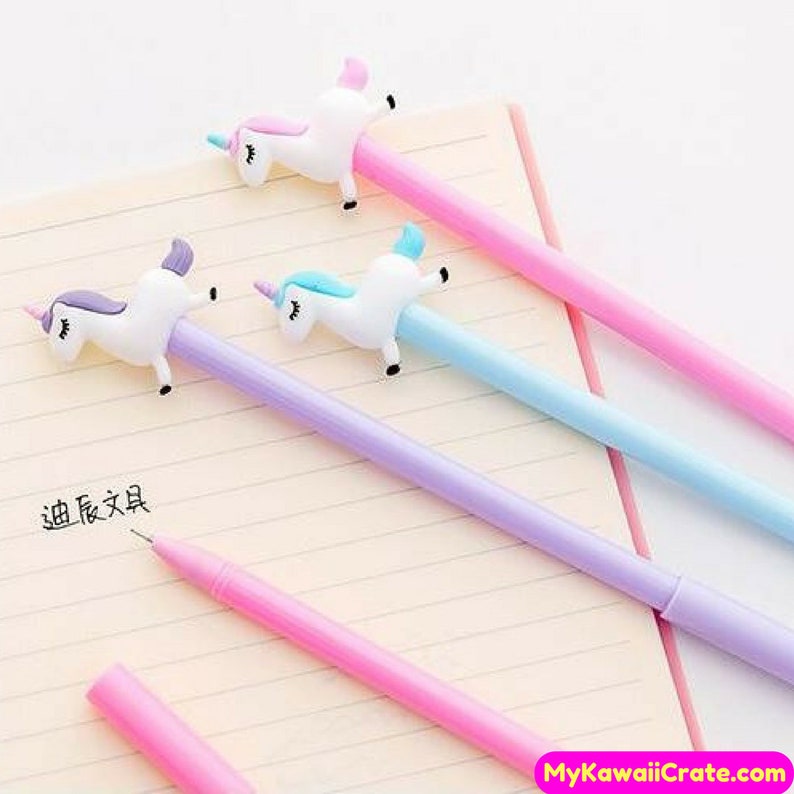 Kawaii Galloping Unicorn Gel Pen Cute Pen Unicorns Etsy