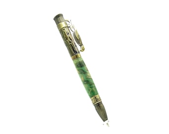 Vogel Click Pencil Ash Burl Stabilized with Green