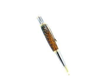 Rotary ballpoint pen pine cones dyed with blue acrylic