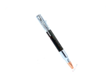 Bold Action click ballpoint pen squared wood