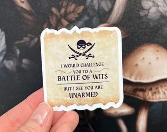 I would challenge you to a battle of wits, Princess Bride Stickers, Magnets, Princess Bride movie gift, Kindle Sticker, Water Bottle Sticker
