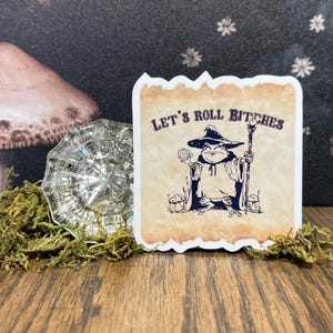 Sticker Let's Roll Bitches, aimant, Sticker Kindle de liseuse, Sticker bouteille d'eau, donjons et dragons, cadeau DnD, grenouille Dnd
