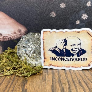 Inconcevable, Vizzini, Stickers Princess Bride, Magnets, Films des années 80, Cadeau film Princess Bride, Sticker Kindle, Sticker bouteille d'eau