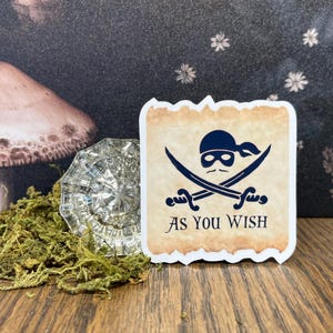 Adesivos "As You Wish", Westley, Princesa Prometida, Ímãs, Filmes dos anos 80, Presente do filme "A Princesa Prometida", Adesivo Kindle, Adesivo para Garrafa de Água