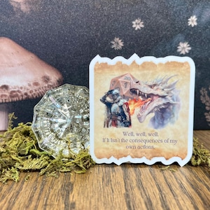 Conséquences de mes propres actions Sticker, Magnet, Sticker Kindle de liseuse, Sticker bouteille d'eau, Donjons et dragons, Cadeau DnD, Grenouille Dnd