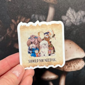 Si vous avez besoin de nous Stickers labyrinthe, aimant labyrinthe, films des années 80, autocollant Kindle liseuse, autocollant bouteille d'eau, autocollant pour ordinateur portable