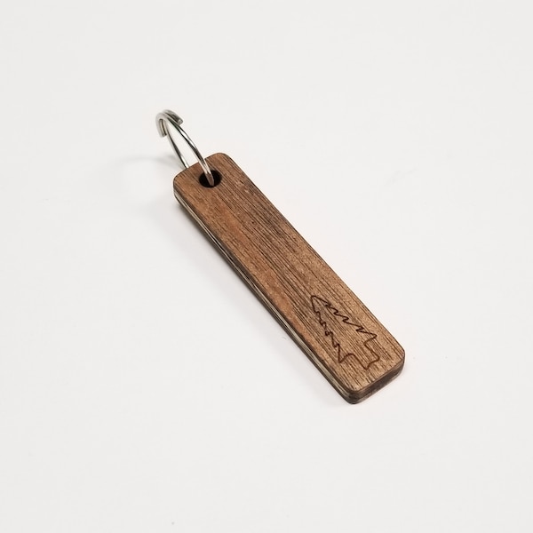 Wells Rivet Company Tree Logo Keychain - Custom NPS National Park Forest Wood Trees Co. Sequoia Redwood Pine Cypress Wilderness Hiking Trail