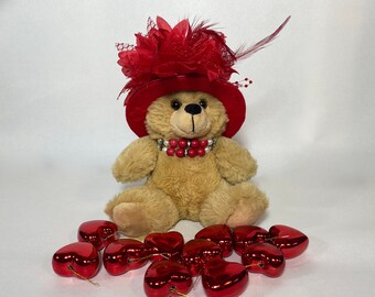 Bejeweled Society Lady Bear~Mrs Bertha Russel / Valentine Teddy / Share her necklace!! / Gift Bag Included / Ships from California