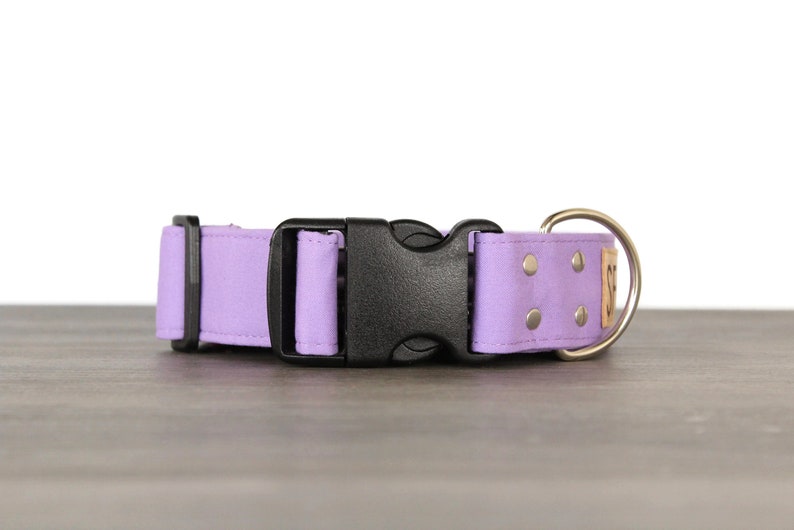 Classic lavender dog collar washable solid light purple dog Etsy