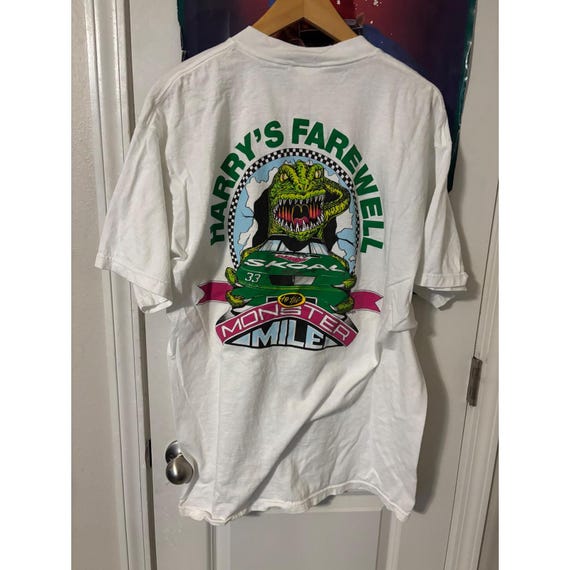 Gant, Vintage Tultex Harry Gant Farewell Monster Mile Skoal Racing T-Shirt XL White