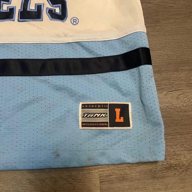 Vintage Tank UNC Tar Heels Jersey Mens Large Blue Mesh NCAA Basketball V-Neck image 3