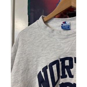 Vintage Champion North Carolina Sweatshirt XXL Gray Heather UNC Tar Heels USA image 4