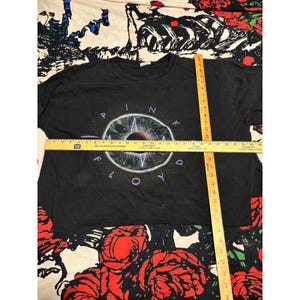Liquid Blue Pink Floyd Prism Eye T Shirt 2XLT Black Graphic Tee crop top image 6