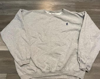 Walt Disney World Mens Mickey Mouse Embroidered Crewneck Sweatshirt Gray XL