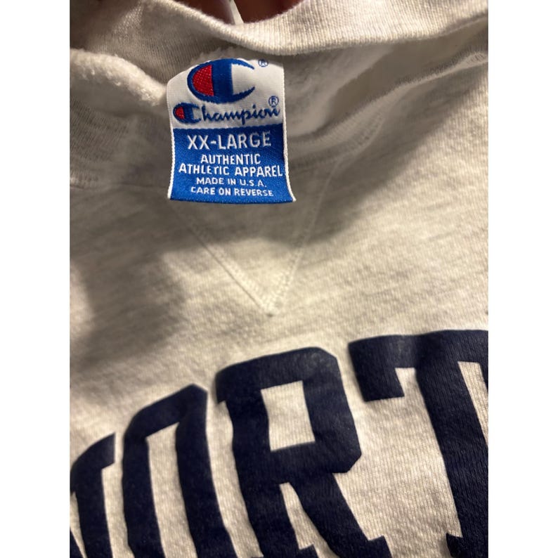 Vintage Champion North Carolina Sweatshirt XXL Gray Heather UNC Tar Heels USA image 6