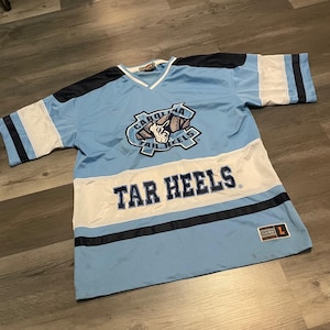 Vintage Tank UNC Tar Heels Jersey Mens Large Blue Mesh NCAA Basketball V-Neck image 1