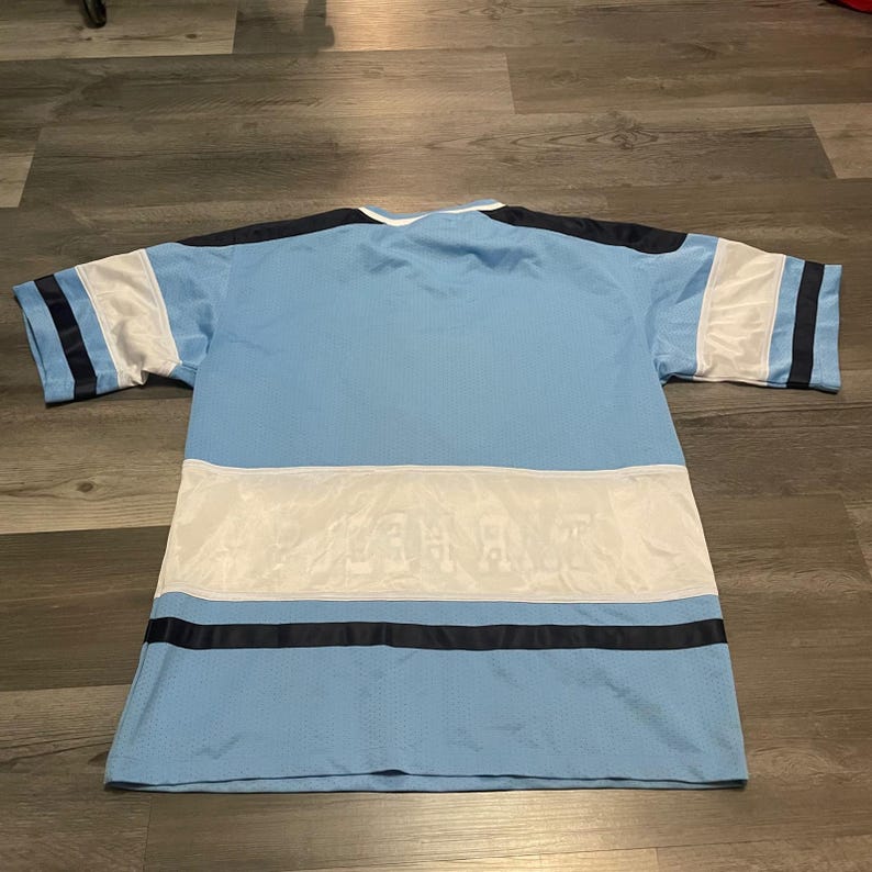 Vintage Tank UNC Tar Heels Jersey Mens Large Blue Mesh NCAA Basketball V-Neck image 5