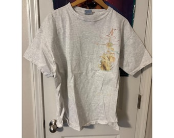 Camiseta vintage Caribbean Soul Shipwreck Rum para hombre XXL Gris Letras de Jimmy Buffett