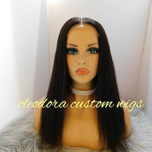 Wig Danielle/MADE TO ORDER/Handmade Center - part Custom Unit/Natural Hair Look/Authentic Raw Cambodian Virgin Human Hair
