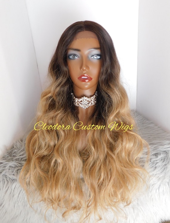 Ombre Blonde Beauty Wig Ombre Blonde Loose Body Wave 13x6 Lace Frontal Wig With  main image 3