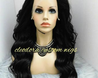 Handmade Cambodian Virgin Human Hair Wig: Loose Wave Lace Frontal
