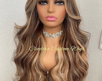 24" Cambodian Human Hair Wig: Piano Colored Loose Wave, 5x5 HD Lace Closure