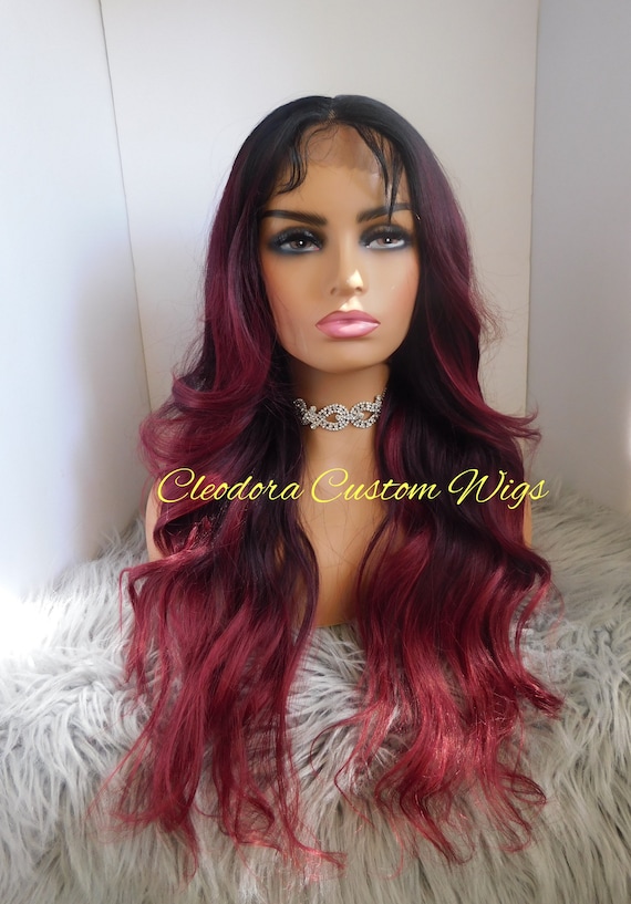 Ombre Black Bodywave Lace Front Wig 22-26 inches!! Synthetic Lace Front Wigs for Black Women Body Wave Lace Wig  main image 2