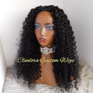 Wig Kelly 3/READY TO SHIP/Handmade Custom Wig/ U- Part Wig/Authentic Raw Cambodian steam curly virgin Human Hair/20inches