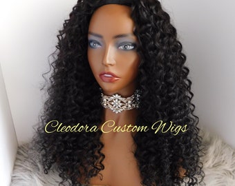 Wig Kelly 3/READY TO SHIP/Handmade Custom Wig/ U- Part Wig/Authentic Raw Cambodian steam curly virgin Human Hair/20inches